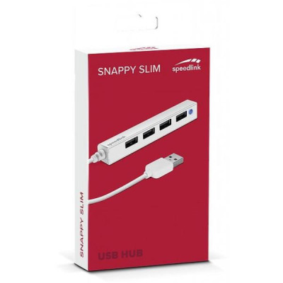 Speed-Link Snappy Slim USB Hub 4-Port White (SL-140000-WE)