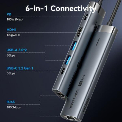  Vention Hub 6-in-1 100W (TGNHB)