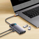 Baseus Metal Gleam Series 4-in-1 Multifunctional Type-C Hub Gray (WKWG070113)