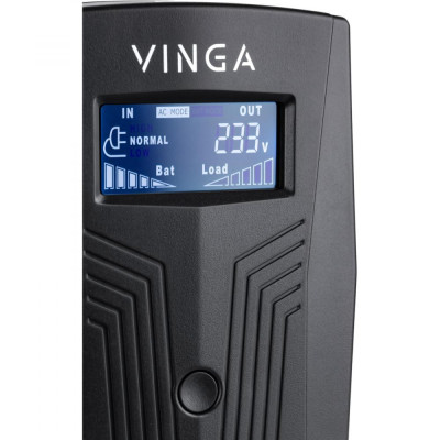 Vinga LCD 800VA USB plastic case (VPC-800PU)