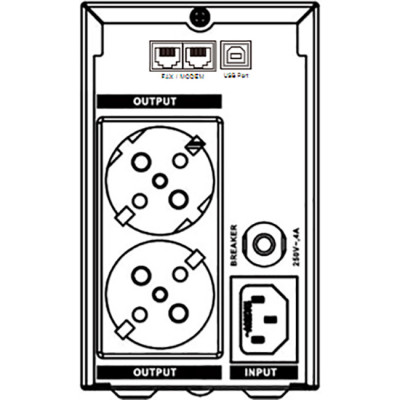 MARSRIVA MR-UF800L 800VA Smart Line-Interactive UPS (MR-UF800L)