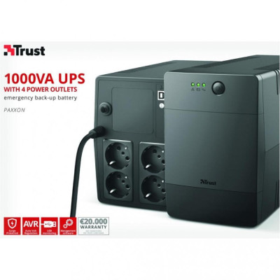 Trust Paxxon 1000VA UPS 4 Outlets (23504_TRUST)