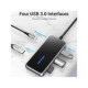 Vention 5 in 1 Type-C-USB-PD 4USB 3.0 0.15m Black (TFDHB)