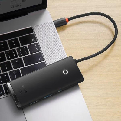 Baseus Lite Series 6-Port USB-A HUB Black (WKQX050001)