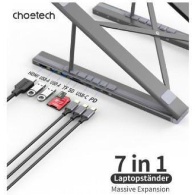 Choetech USB-C 7-in-1 Docking Station Silver (HUB-M48-GY)