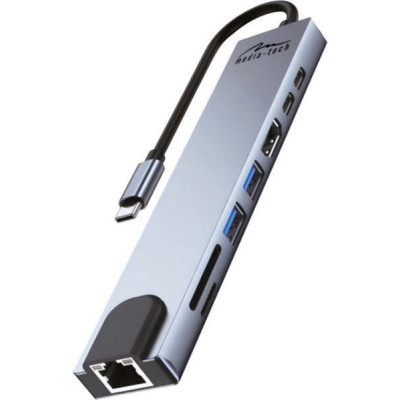 Media-Tech Hub 8 in 1 100W Gray (MT5046)