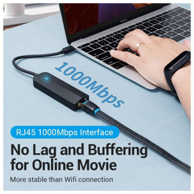 Vention Hub USB 3.1 Type-C Multi-Function 5 in 1 Black (TGPBB)