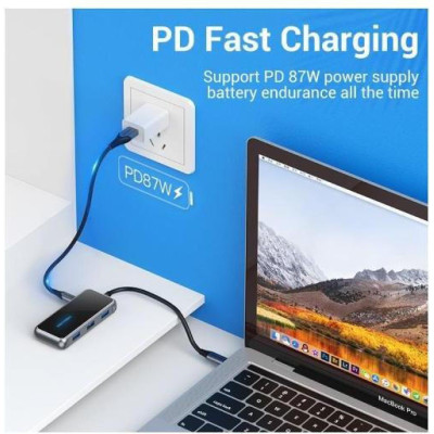 Vention 6-in-1 USB-C to HDMI/USB3.0x3/RJ-45/PD (TFFHB)