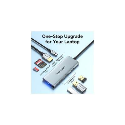 Vention 7-in-1 USB-C to HDMI/USB3.0x3/SD/TF/PD (TOPHB)