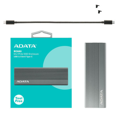 ADATA EC680 SSD M.2 PCIe USB3.2 Gen2 Type-C Gray (EC680-CCGY)