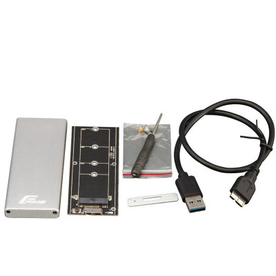 Frime M.2 NGFF Metal USB 3.0 Silver (FHE201.M2U30)