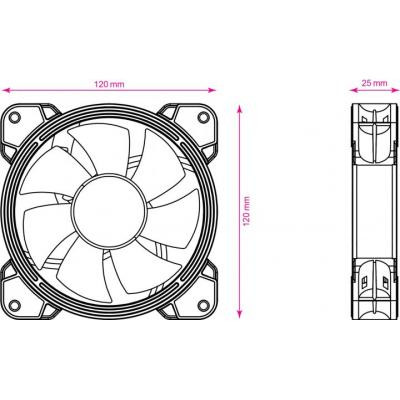 2E GAMING AIR COOL (2E-ACF120B)