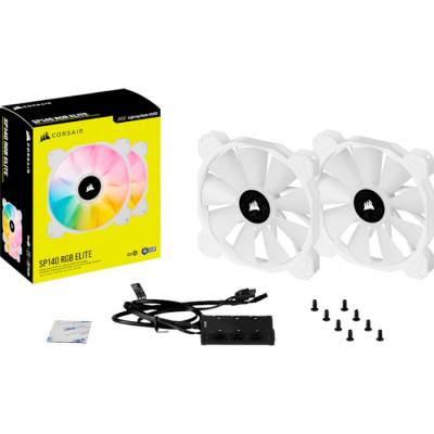 Corsair iCUE SP140 RGB ELITE Performance 140mm Dual Fan Kit White (CO-9050139-WW)