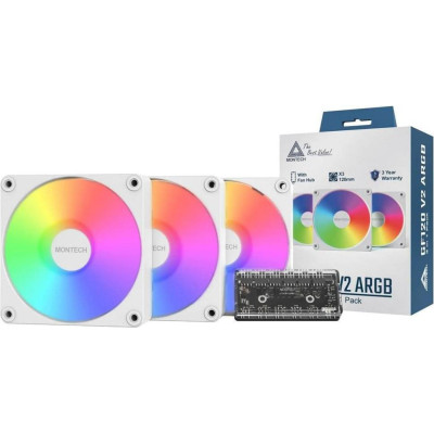 Montech GF120R V2 ARGB 3-Pack White