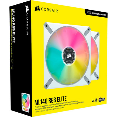 Corsair iCUE ML140 RGB Elite Premium Dual Pack White (CO-9050119-WW)