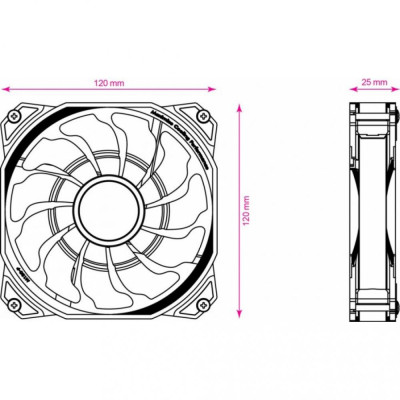 2E GAMING AIR COOL (2E-ACF120PW-RGB)
