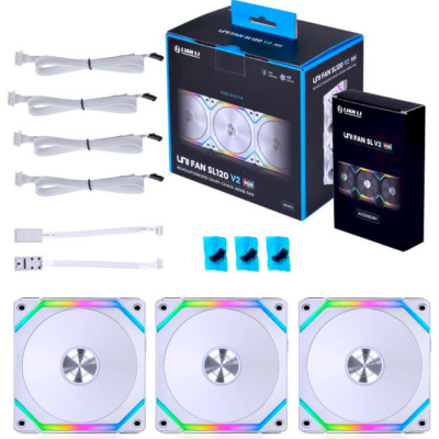 Lian Li Uni Fan SL120 V2 3-pack White (G99.12SLV23W.00)
