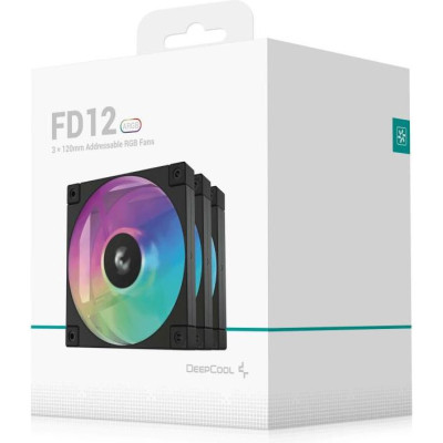 Deepcool FD12 ARGB Black 3-Pack (R-FD12-BKAPN3-G)