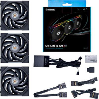 Lian Li Uni Fan TL 120 Black 3-Pack (G99.12TL3B.00)