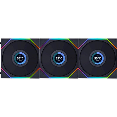 Lian Li Uni Fan TL LCD 120 Black 3-Pack (G99.12TLLCD3B.00)