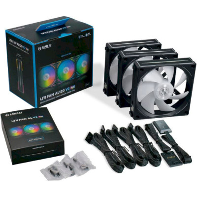 Lian Li Uni Fan AL 120 V2 3-pack Black (G99.12ALV23B.00)