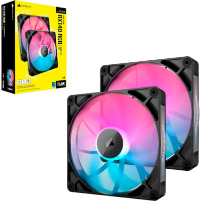 Corsair iCUE Link RX140 RGB PWM Twin Pack (CO-9051020-WW) Black