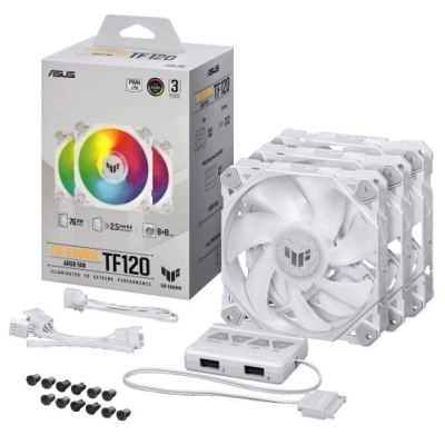 Asus TUF Gaming TF120 ARGB Triple Fan Kit (90DA0033-B09030) White