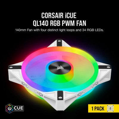 Corsair iCUE QL140 RGB White (CO-9050105-WW)