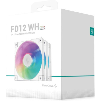 Deepcool FD12 ARGB White 3-Pack (R-FD12-WHAPN3-G)