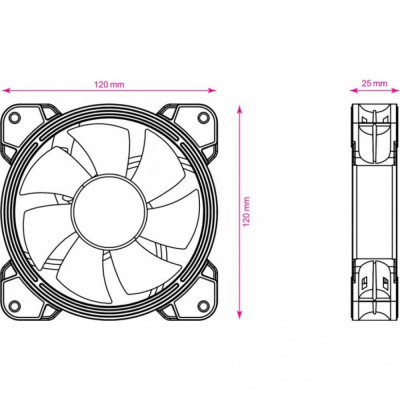 2E GAMING AIR COOL (2E-ACF120B-RGB)