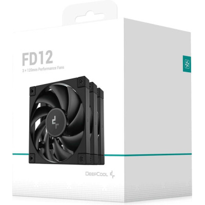 Deepcool FD12 Black 3-Pack (R-FD12-BKNPN3-G)