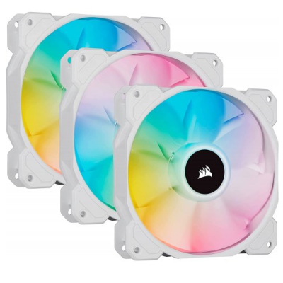 Corsair iCUE SP120 RGB ELITE Performance 120mm Triple Pack White (CO-9050137-WW)