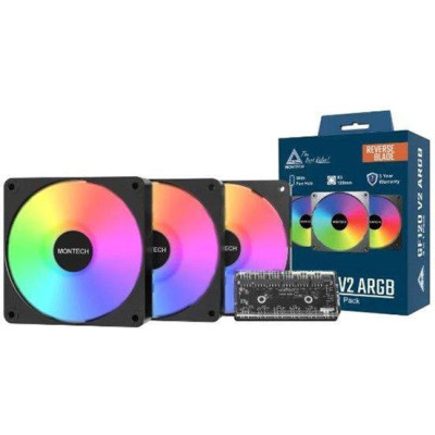Montech GF120R V2 ARGB 3-Pack Black