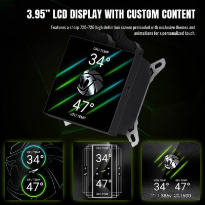 GameMax Glacier 240 LCD BK
