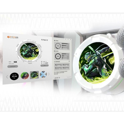 ID-COOLING Space LCD SL240 XE White