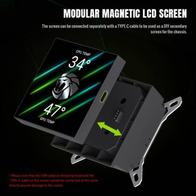 GameMax Glacier 360 LCD BK