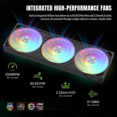GameMax Glacier 360 LCD BK