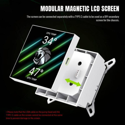 GameMax Glacier 240 LCD WH