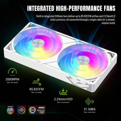 GameMax Glacier 240 LCD WH