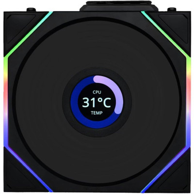 LIAN LI Uni Fan TL Wireless LCD 120 w/controller Black 3-Pack (G99.12TLLCD1W3B.00)