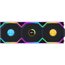 Lian Li Uni Fan SL Wireless LCD 120-3 Reverse Black (G99.12RSLLCD1W3B.00)