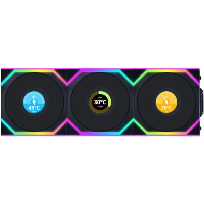 Lian Li Uni Fan SL Wireless LCD 120-3 Reverse Black (G99.12RSLLCD1W3B.00)