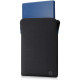 HP 15.6 Reversible Protective Black/Blue Laptop Sleeve (2F1X7AA)