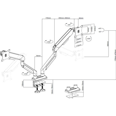 Anda Seat Stealth PRO II Duo 17''-42'' Black (AD-W-A9-2S-BB)