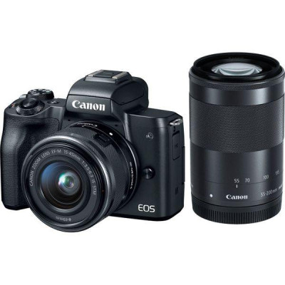 Canon EOS M50 kit (15-45mm + 55-200mm) IS STM Black (2680C054)