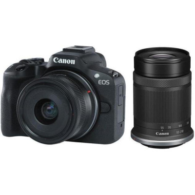 Canon EOS R50 + RF-S 18-45 IS STM + RF-S 55-210 IS STM Black (5811C034)