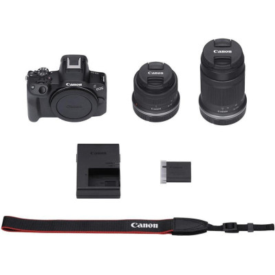 Canon EOS R50 + RF-S 18-45 IS STM + RF-S 55-210 IS STM Black (5811C034)