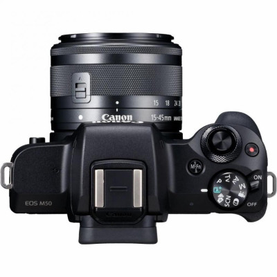 Canon EOS M50 kit (15-45мм +22мм) IS STM Black (2680C055)