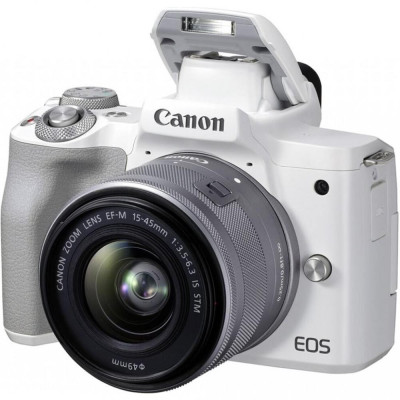 Canon EOS M50 Mark II (15-45mm) IS STM White (4729C028)