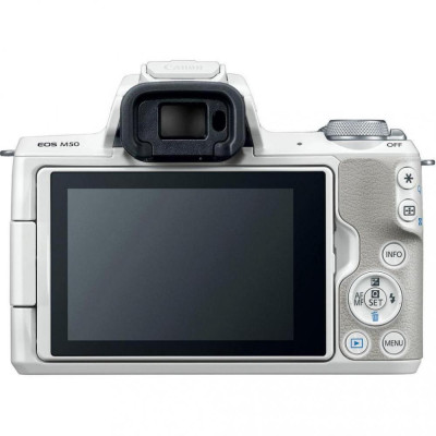 Canon EOS M50 kit (15-45mm) IS STM White (2681C057)